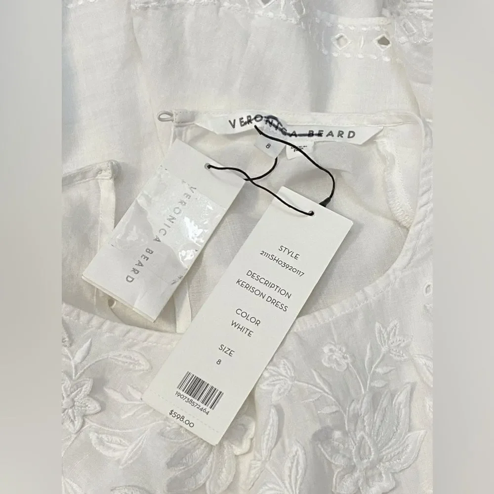 Veronica Beard Kerison Embroidered Minidress szie 8